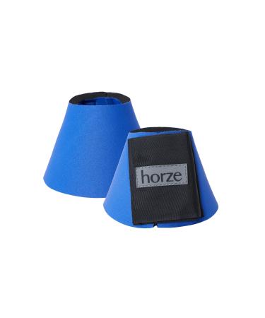 HORZE Horse Bell Boots ProBell Jumping Boots with Velcro Fastener Set of 2 Blue XL XL Blue