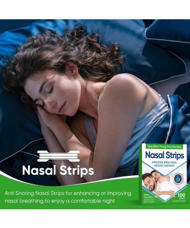 Nasal Strips 100Pcs Nasal Strips for Snoring Stop Snoring and Breathing Smoothly Instant Nasal Congestion on Relief for Improve Sleep Quality - Buy Online on SooperMarket.com
