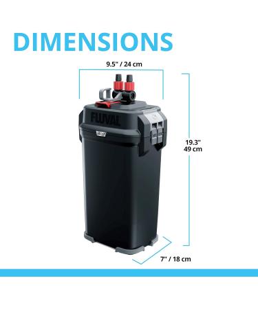 Fluval A450 407 External Filter - 400L Black | Premium Aquarium Filtration | International Shipping Available - Buy Online on SooperMarket.com