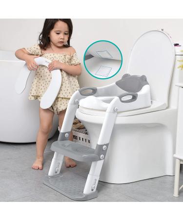 SKYROKU Potty Training Seat with Step Stool Ladder  Toddler Potty Seat for Kids and Toddler Boys Girls  Splash Guard and Safety Handles (Grey) Gray - Buy Online on SooperMarket.com