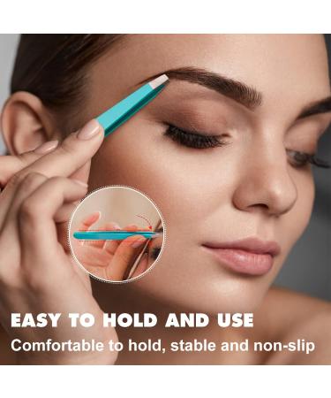 Mabox Professional Stainless Steel Tweezers Set for Men & Women - Precision Slant and Pointed Eyebrow Tweezers for Facial Hair Removal - 4 Pcs Set - Buy Online on SooperMarket.com