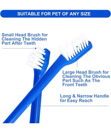 50-Pieces Double-Headed Dog/cat Pet Toothbrush - Easy Safe Dog Cat Dental Care Teeth Clean (Blue) - Buy Online on SooperMarket.com