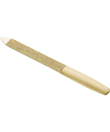 Premium Gold Twin Nail File - Double-Sided Stainless Steel for Fingers & Toenails | 130 mm Nail Care Tool - Buy Online on SooperMarket.com
