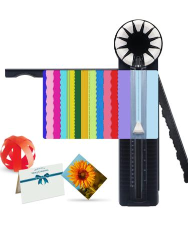 Paper Cutter, Paper Cutter for Cardstock, Paper Trimmer, Paper Slicer, Mini Paper Cutter, Paper Cutters and Trimmers, Paper Trimmer for Crafting, 12-Shapes in 1 Cardstock Cutter