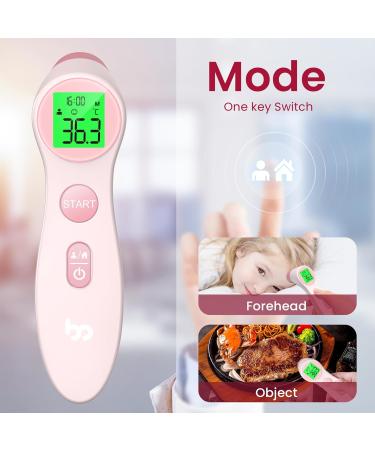 Non-Contact Infrared Baby Thermometer - Digital Body Temperature Reader for Kids (Pink) - Buy Online on SooperMarket.com