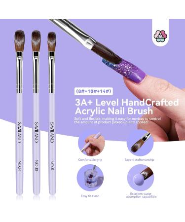 Buy SAVILAND Acrylic Nail Tips & Glue - Half Cover False Nail Tips 10 Sizes for Professional Acrylic Nails | Fast-Dry Nail Glue & Starter Kit - Buy Online on SooperMarket.com