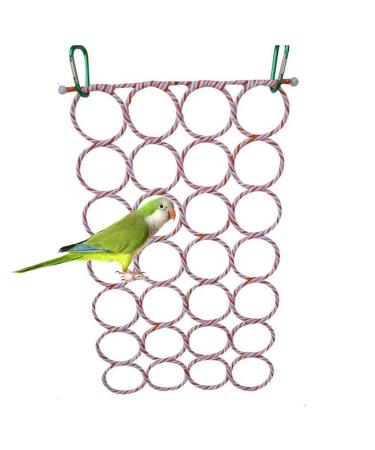 Bird Mirror Bird Swing, Parrot Cage Toys,Swing Hanging Play with Mirror for Greys Parakeet Cockatoo Cockatiel Conure Lovebirds Canaries Little Macaw African Parrot Bird perch