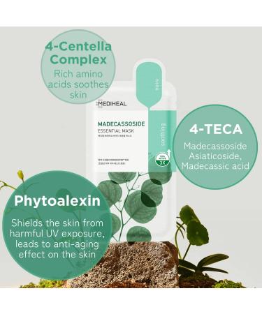 Mediheal Madecassoside Essential Face Mask - 10 Sheets, Sensitive Skin Care - Buy Online on SooperMarket.com