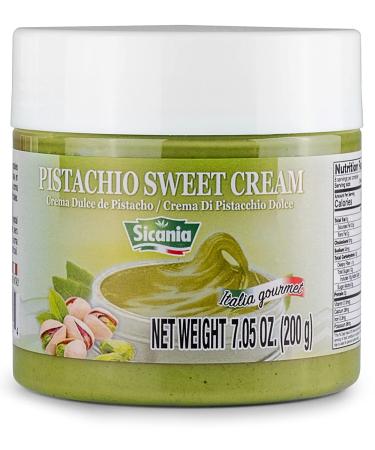 Sicania Sicilian Pistachio Cream Spread 200g | All-Natural, Gluten-Free, Gourmet Italian Recipe | Ideal for Desserts, Baking & Breakfast | Smooth Texture | Perfect Gift for Foodies - Buy Online on SooperMarket.com