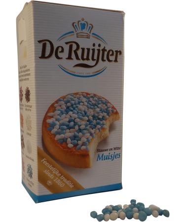 De Ruijter White-Blue Sprinkles / Blauwe en Witte Muisjes 280g - Buy Online on SooperMarket.com