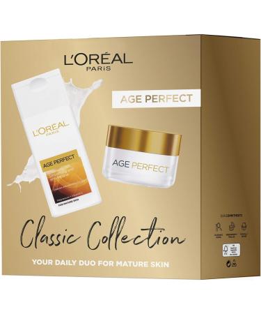 L'Oreal Paris Gift set for her by Age Perfect Cleanser & Day Cream Classic Collection Skin Care Gift Set - Buy Online on SooperMarket.com