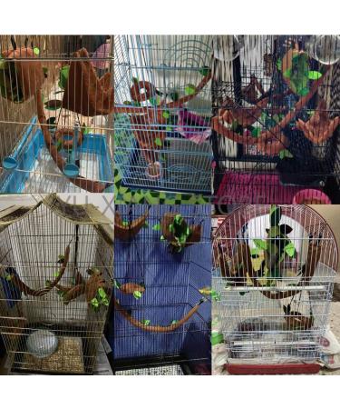 5pcs Hamster Hanging Cage Accessories Set: Leaf Wood Design Hammock, Swing, Ropeway Channel - for Guinea Pig, Rat, Birds, Parrot, Gerbil, Sugar Glider, Squirrel - Buy Online on SooperMarket.com