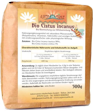 Buy Organic Cistus Tea - Cistus Incanus Herbal Infusion (250g) - Premium Rockrose Herb for Wellness - International Shipping Available - Buy Online on SooperMarket.com