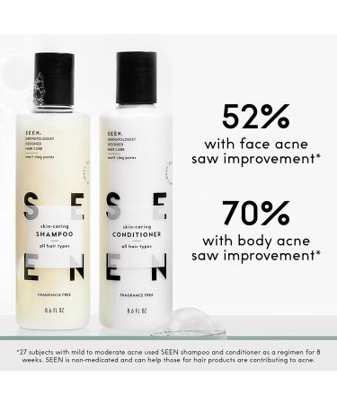 SEEN Travel Trio Set - Fragrance-Free Non-Comedogenic Hair Cream Shampoo & Conditioner for Sensitive Skin - Reduces Frizz & Protects Hair - 0.67 Fl Oz (Pack of 3 - Buy Online on SooperMarket.com