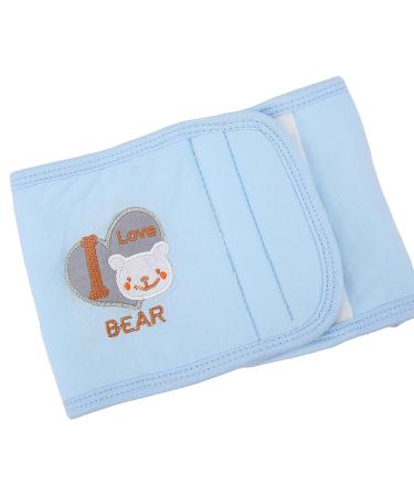 Garosa Baby Belly Button Band | Thickened Cotton Newborn Umbilical Support | Warm Blue Waist Cover for Infants - Buy Online on SooperMarket.com