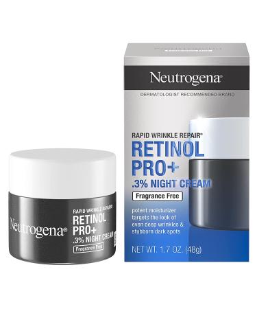 Neutrogena Rapid Wrinkle Repair Retinol Pro+ Night Moisturizer 1.7 oz - Anti-Aging Face Cream with 0.3% Retinol - Fragrance & Paraben-Free - Buy Online on SooperMarket.com
