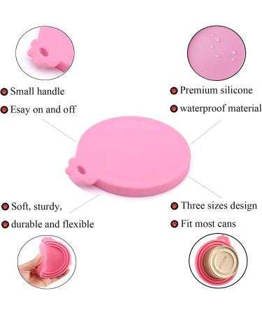 IVIA Pet Food Can Lids - BPA Free Silicone Covers for Dog & Cat Food - Universal Fit - Set of 4 (Blue, Green, Orange, Pink) - Buy Online on SooperMarket.com