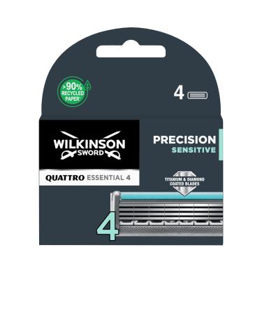 Wilkinson Sword Quattro Titanium Sensitive Blades Titanium Sensitive. 4 Piece 4 pieces. 4 count (Pack of 1)