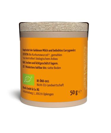 Organic Turmeric Powder 50g - Finely Ground Golden Milk Ingredient | Achterhof Quality - Buy Online on SooperMarket.com