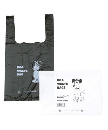 Pack of Dog Poo Bags - 500 x Dog Waste Bags - Black with Tie Handles (1 Pack of 500) 1 count (Pack of 1)
