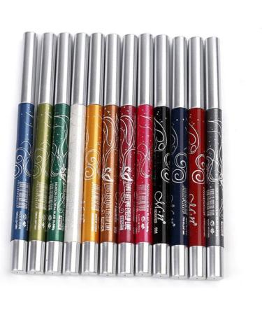 Beavorty 12 pcs colored eyeliners eye liner liquid liner women cosmetic pen set lipstick pen - Buy Online on SooperMarket.com
