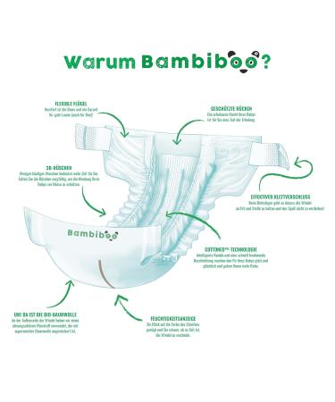 Bambibo Baby Diapers Size 1 (2-4kg) - Organic Cotton Disposable Diapers with Umbilical Neckline 84 Pieces - International Shipping Available - Buy Online on SooperMarket.com