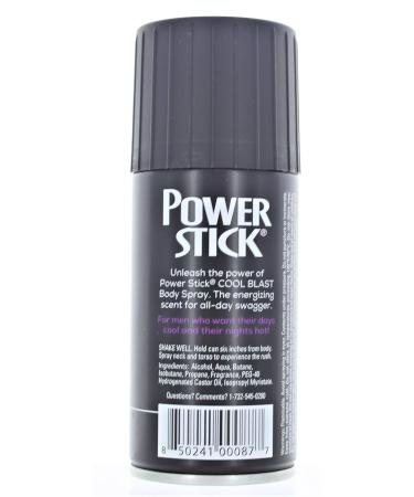 Power Stick Men's Body Spray Cool Blast 2.80oz | Long-Lasting Freshness | Shop Internationally - Buy Online on SooperMarket.com
