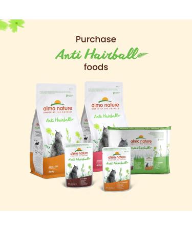 Almo Nature Functional Anti Hairball Multipack Complete Wet Cat Food -3 pouches with Beef/3 pouches with Chicken (pack of 6 pouches x70g) - Buy Online on SooperMarket.com