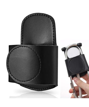 Powerful PU Leather Stethoscope Holder Belt Clip Universal Fit for Nurse Cardiologist Doctor Paramedics Emts