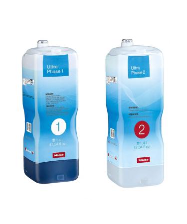 Miele UltraPhase 1 & 2 2-Component Detergent for Whites/Colors Aqua Fragrance (2 UltraPhase 1 & 2)