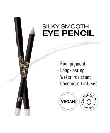 Kiss New York Professional Slim Eye Pencil - Creamy White Eyeliner for Smooth, Long-Lasting, Natural Eye Makeup - Water-Resistant Formula - Buy Online on SooperMarket.com