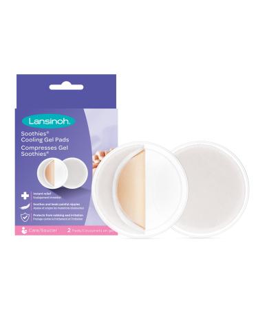 Lansinoh Soothies Cooling Gel Pads 2 Count Breastfeeding Essentials Provides Cooling Relief for Sore Nipples