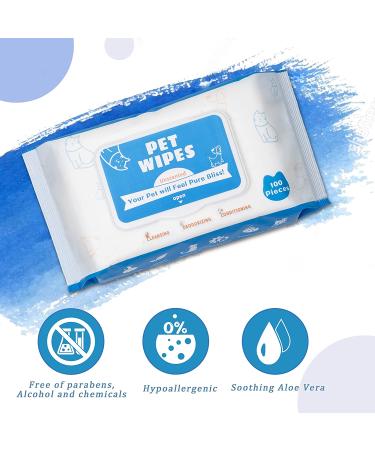 Latglend Pet Wipes for Dogs & Cats - 600 Count, Puppy Grooming Bath Wipes for Body, Face, Eyes, Ears & Paws - 6 Pack - Buy Online on SooperMarket.com