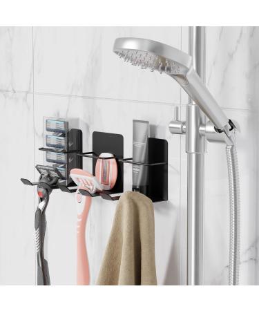 pickpiff Razor Holder with Razor Blades Refills Storage Self-Adhesive Stainless Shaver Hook Wall Mouthed Bathroom Shower Accessories Black Single Other - Buy Online on SooperMarket.com