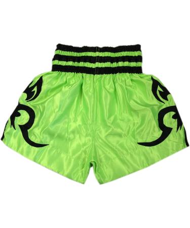 Woldorf USA Boxing Muay Thai Shorts - Satin Green/Silver Letters (Large) - Buy Online on SooperMarket.com