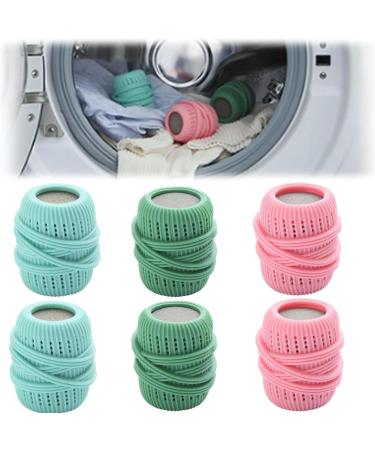 3pcs/Set Washing Machine Laundry Ball Fabric Softener Dispenser Laundry Balls Can Be Added Liquid Decontamination Laundry Ball to Prevent Tangles (6pcs)