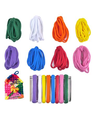 KRISMYA Kids Loom Loops Refills,192 Pcs Loom Potholder Loops Weaving Loom Loops with Multiple Colors for Kids DIY Crafts Supplies,Compatible with 7 Inch Weaving Loom
