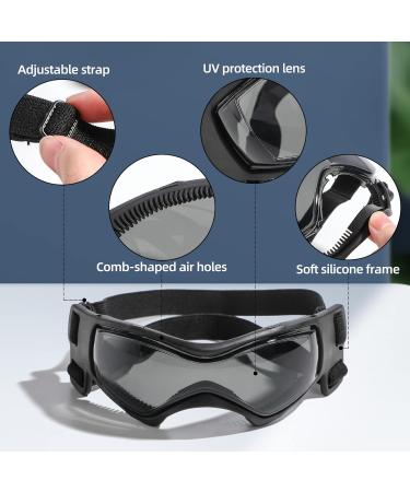 Dog Sunglasses | UV Protection Goggles for Small/Medium Dogs - Comfortable, Adjustable & Windproof Pet Eyewear - Buy Online on SooperMarket.com