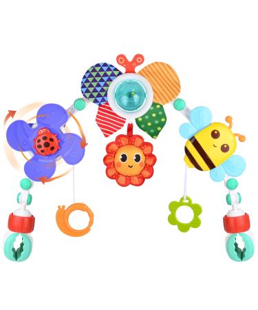Carastek stroller toys for play sheets baby motor toys babies toys for baby bed toys and baby seat toys baby toys 0-12 months baby gift boy girl (b)