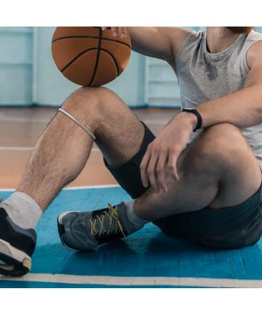 2 Pack Knee Brace Straps Patella Tendon Knee Strap Basketball Patella Tendon Stabilizer Knee Brace Super Silicone Leather Band Knee Brace Elasticity Fixed Protection Patellar Ring for Working Out Grey*2 - Buy Online on SooperMarket.com
