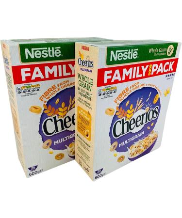 Cheerios Family Pack 2 x 600g Multigrain TOMIDEALS Edition | Breakfast Multigrain Cereal Fibre Whole Grains | Nestle Cheerios | Family Pack | sold by Essential Products