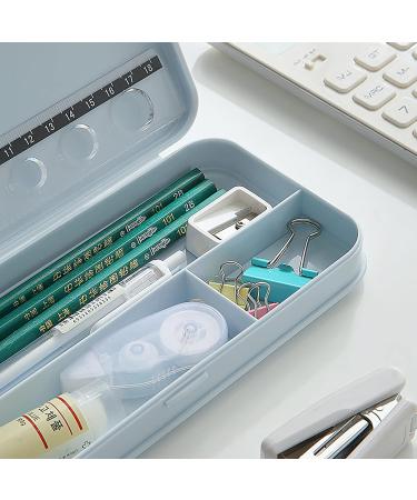 Multi Functional Waterproof Pencil Case Doraking Brief PP Plastic Frosted Pen Pencil Stationery Bag Pencil Case Students Stationery for Pens Pencils Markers (Grey) - Buy Online on SooperMarket.com