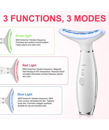 Firming Wrinkle Removal Device | Double Chin Reducer Massager | Portable 3-in-1 Face Massager for Sagging Skin | Long Handle - Skin Care - Buy Online on SooperMarket.com