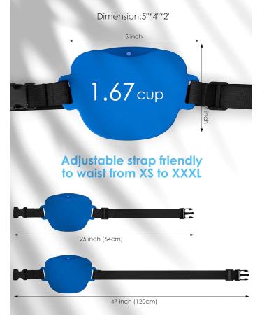 Gobeigo Silicone Dog Treat Bag with Clicker - Magnetic Closure Puppy Training & Walks Fanny Pack (Blue) - Buy Online on SooperMarket.com