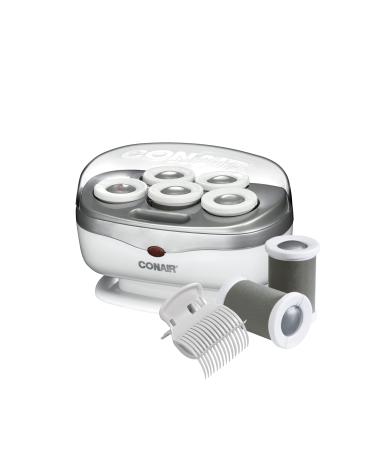 Conair Instant Heat Travel 1.5-Inch Hot Rollers, White, Set of 5