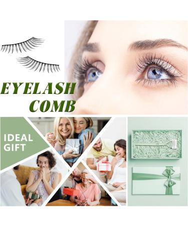 Eyelash Comb Eyelash Curler Makeup Mascara Applicator Eyelash Definer Eyebrow Brush Metal Teeth Eye Lash Tool LSSZ-E Light Green 12 - Buy Online on SooperMarket.com