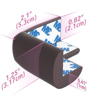 Soft Baby Proofing Corner Guards & Edge Protectors - Pre-Taped Table Corner Protector  Child Safety Furniture Bumper  Sharp Corner Cushions  8 Pack  Brown Brown Large (Pack of 8) - Buy Online on SooperMarket.com