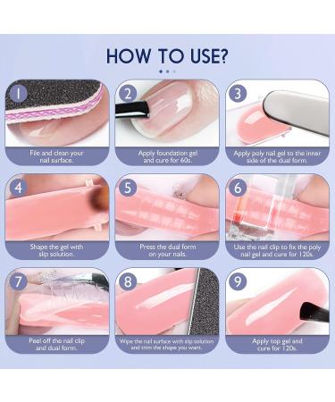 Saviland Poly Gel Slip Solution Kit 120ML - Anti-Stick Liquid with Dual-Ended Brush for Poly Extension Nails - Manicure Starter Kit for DIY Nail Art - Buy Online on SooperMarket.com