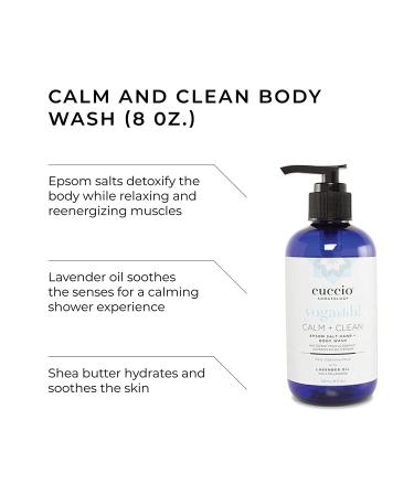Cuccio Somatology Calm & Clean Epsom Salt Lavender Body Wash - 8 oz - Soothing & Nourishing for Deep Relaxation - Sore Muscle Relief - Chemical, Paraben & Dye Free - Buy Online on SooperMarket.com