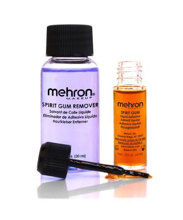 Mehron Makeup Spirit Gum & Remover Combo Kit | Spirit Gum Adhesive and Remover | Professional Cosmetic Glue for Face Skin & Body